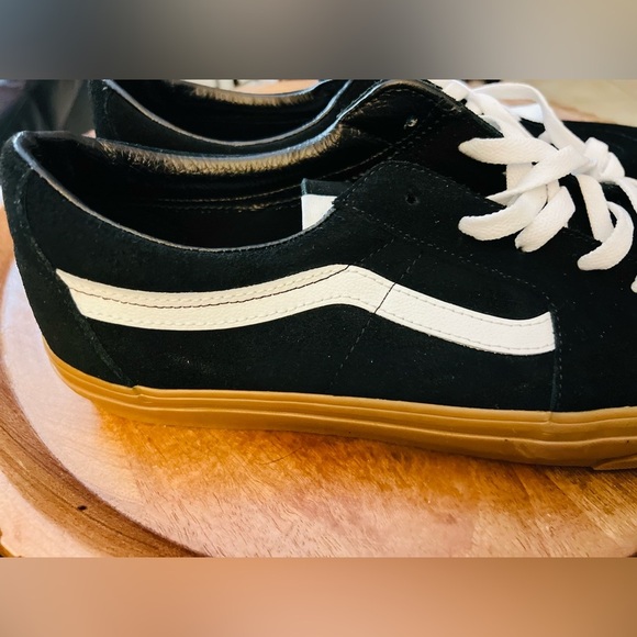 VANS Sk8-low Premium Leather Shoes (black/gum) size 13 men’s New 👈🏻 - Picture 6 of 13